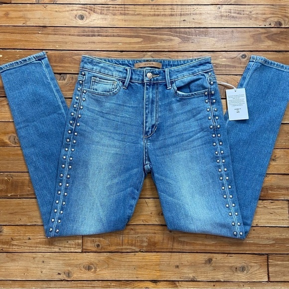 Joe’s jeans The Charlie High rise skinny studded stretchy size 25 light blue 25 - Picture 12 of 12